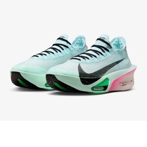 Nike Air Zoom Alphafly NEXT% 3 Glacier Blue Mint Foam Size 14 Bag